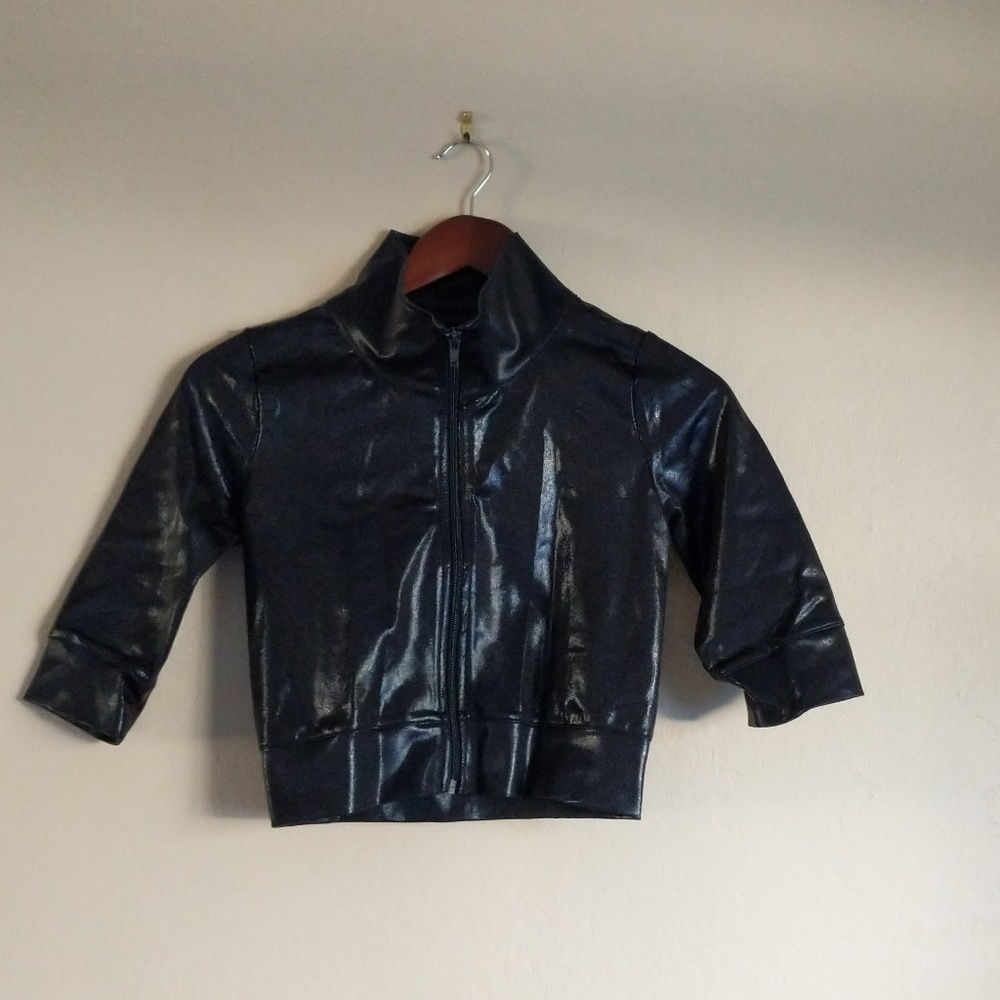 Balera Crop Jacket Short Sleeve S Black Metallic